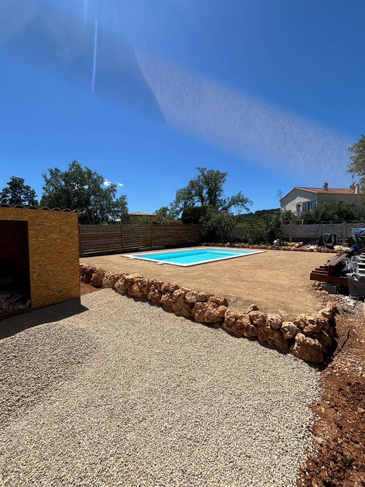 Terrassement piscine + aménagement